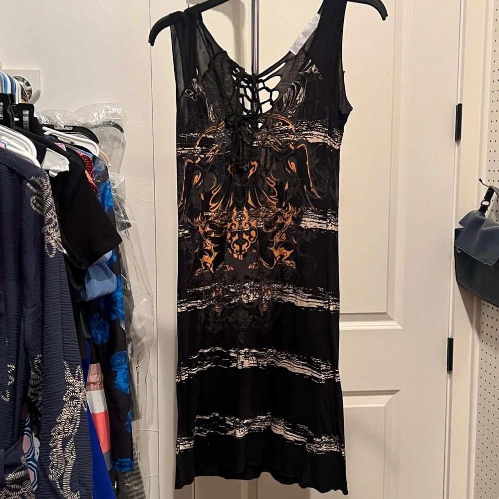 Anama Black and Orange Dress - Picture 1 of 5